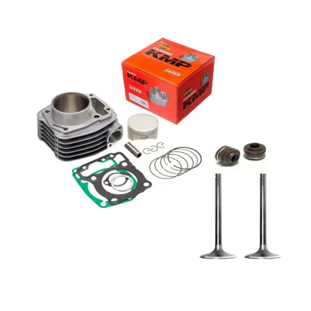 Kit Cilindro Motor Kmp Válvulas Titan 160 Fan 160 Bros 160