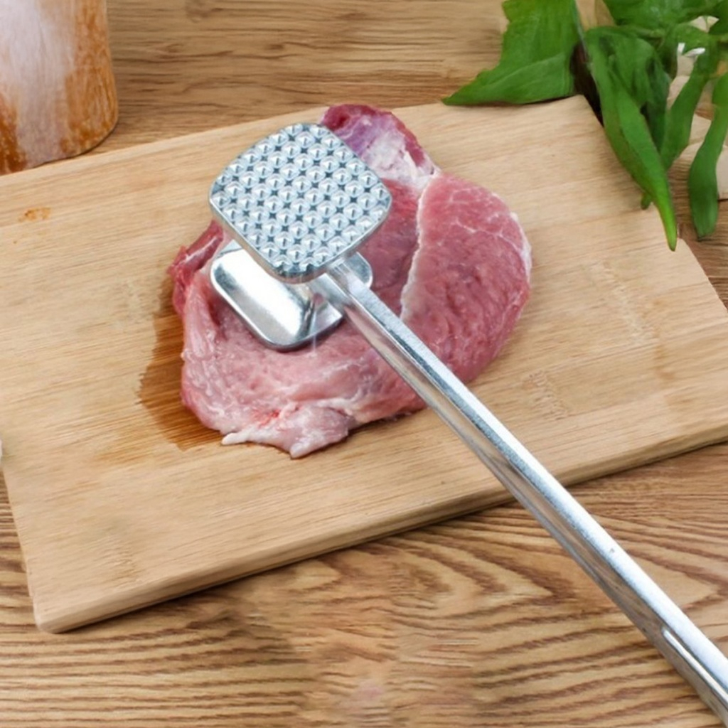 Martelo Amaciador De Carne Batedor De Bife Metal Alumínio