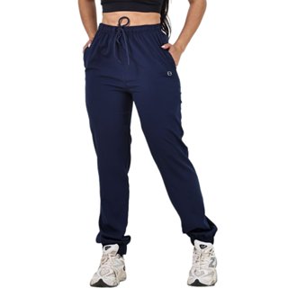 Calça Feminina Jogger Em Tactel Com Elastano Bolsos E Cordão em Oferta na Shopee