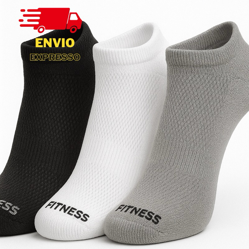 Kit 12 Meia Soquete Respirável Dry FITNESS Algodão Alta Qualidade Academia Absorção do suor em Oferta na Shopee
