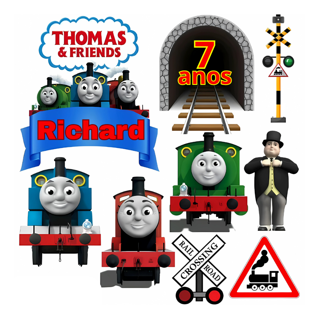 Topo de Bolo Thomas e Seus Amigos - Comprar com Melhor Preço em Padaria