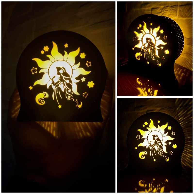 Luminária Geek de Mesa Rapunzel Enrolados em Oferta na Shopee