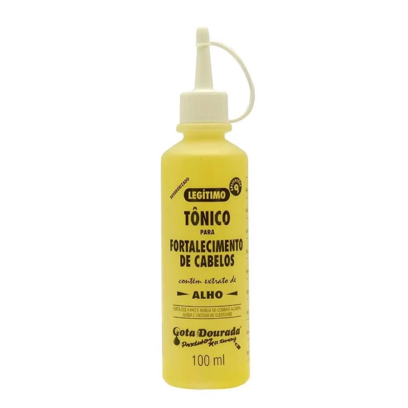 Tônico para Fortalecimento de Cabelos Gota Dourada - Tônico com Extrato de Alho de 100ml em Oferta na Shopee