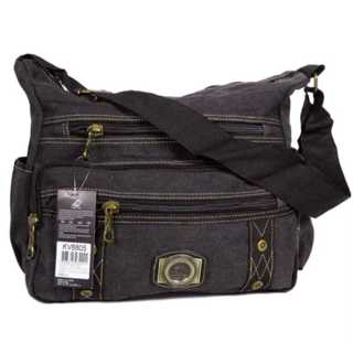 Bolsa Transversal Kv8805 Em Lona Reforçada Uso Diário Trabalho Viagem em Oferta na Shopee