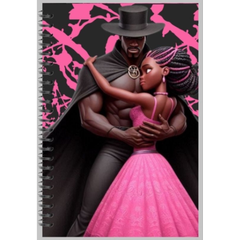 Caderno Personalizado Exú Capa Preta e Pomba Gira Menina 150 folhas-A5