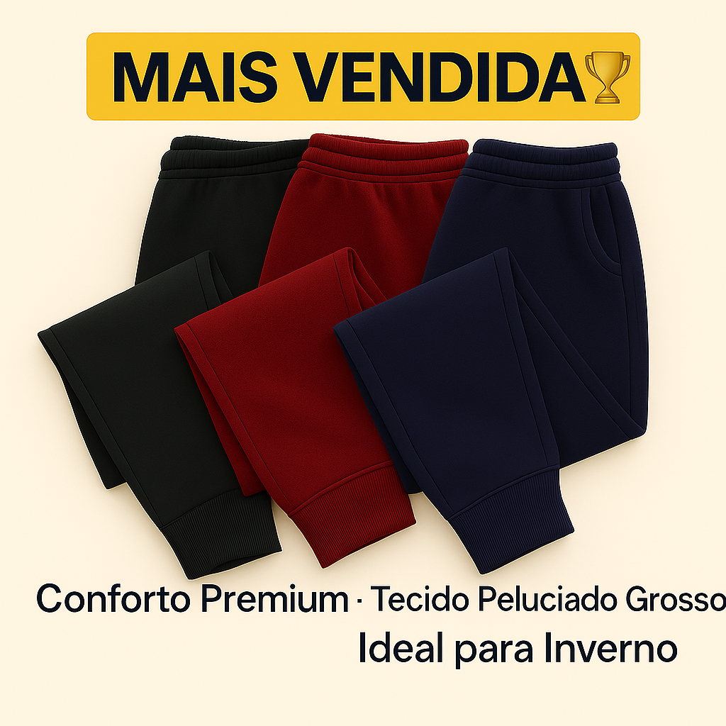 Calça Moletom Grossa Masculina Com Punho E Elastico Muito Confortavel Preço Barato Atacado