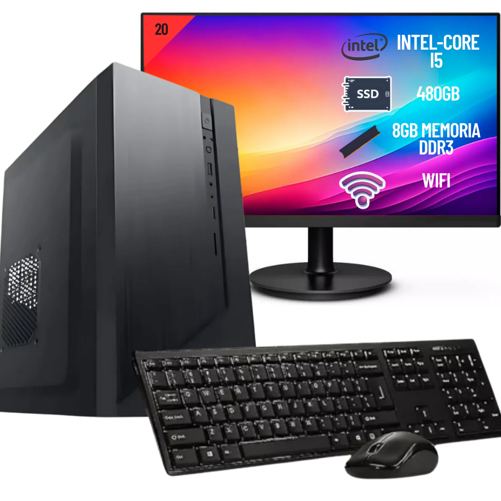 Computador Barato Completo Monitor I5 3ª 8gb Ssd 480