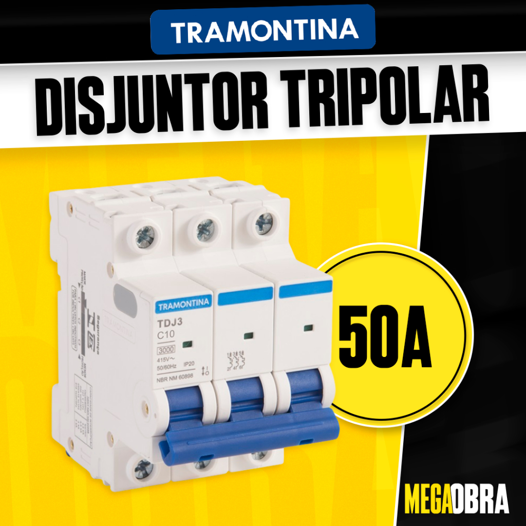 Disjuntor Tripolar de 50: Onde Comprar | BuscaProdutos