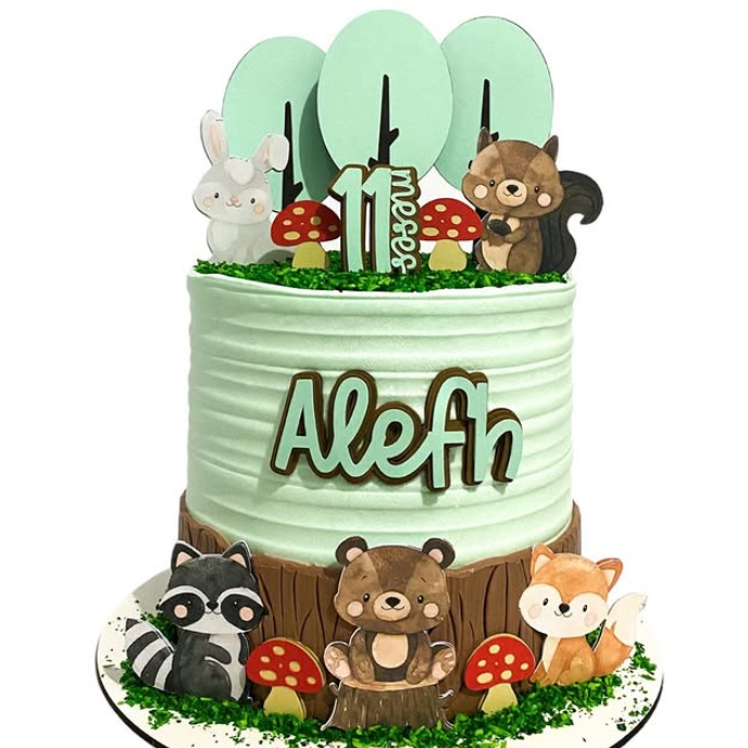 Topo de Bolo Bosque Encantado - Comprar com Melhor Preço em Padaria
