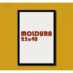 Moldura 25x40cm com vidro para fotos, gravuras ou certificados