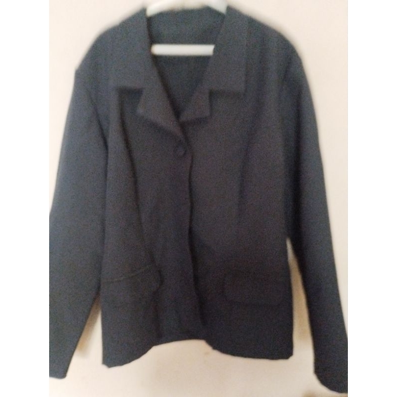 Blazer preto feminino. Griffin Confecções. Corte casual. Tamanho 36. Sem forro.