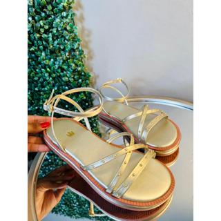 Sandália Flat Papete Feminino Confortável dia a dia Spikes Lançamento Novidade em Oferta na Shopee