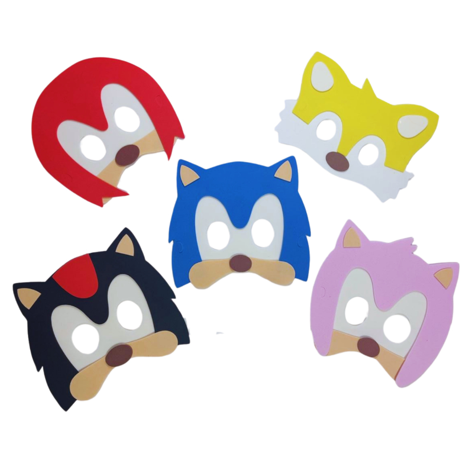 Mascara de E.v.a - Ouriço e sua turma - 15 peças