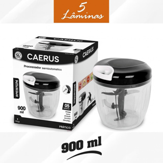 Processador De Alimentos Manual 900ML Com 5 Lâminas Triturador cortador de legumes em Oferta na Shopee
