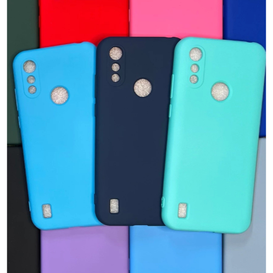 Kit capa + pelicula  de vidro 3D Motorola Moto E6s Ou apenas capinha silicone aveludado em Oferta na Shopee