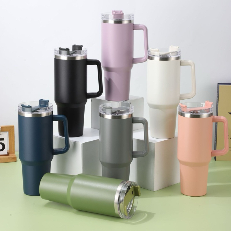 Copo garrafa Térmica Inox 1200ml Parede Dupla tampa Canudo Premium em Oferta na Shopee