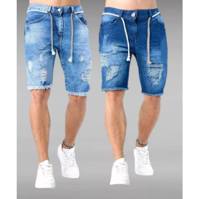 Bermuda Masculina Rasgadinha - Comprar com Melhor Preço em Bermudas