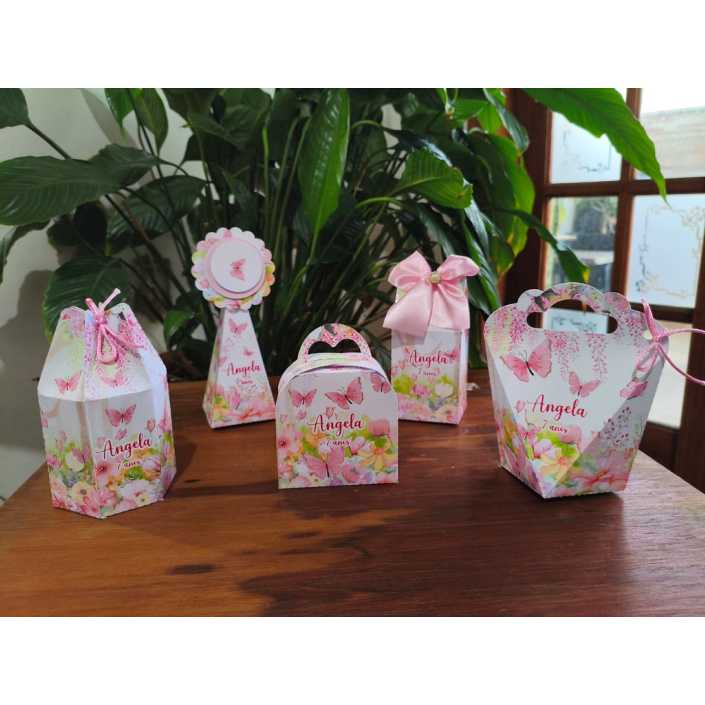 Kit Personalizados Borboletas rosa menina -jardim encantado / Personalizadas Kit Festa Lembrancinhas