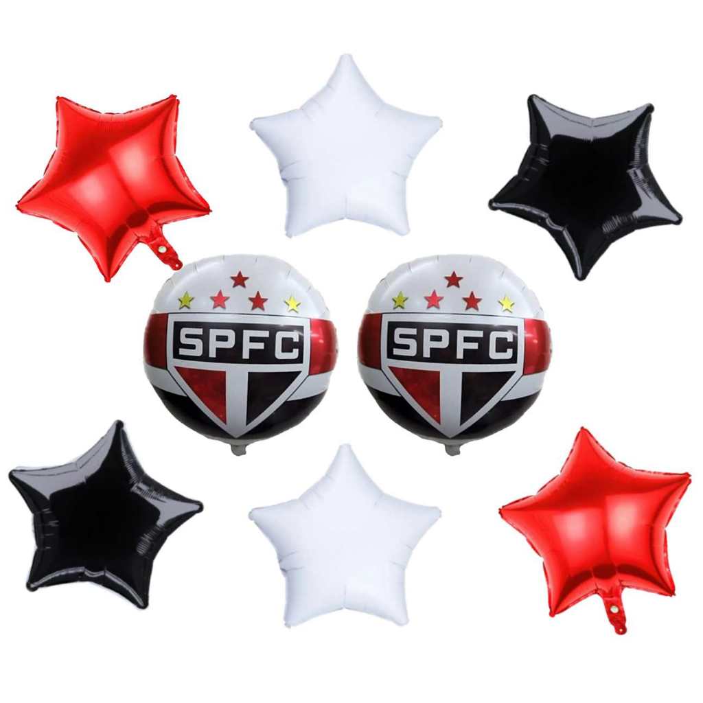 Kit c/ 8 Balão São Paulo Tricolor Paulista SPFC 45 cm Aniversário Festa Decoração em Oferta na Shopee