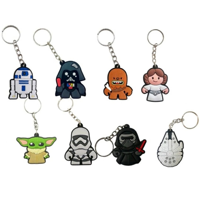 Chaveiros Star Wars Mestre Yoga Baby Luke Skywalker Darth Vader Palpatine Millennium Falcon Leia BB8 R2D2