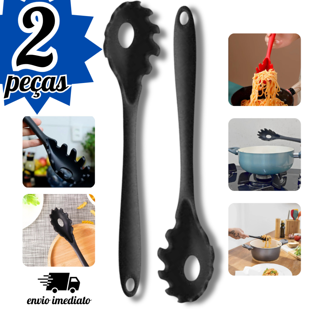 Pegador de Massas de Silicone Utensílios de Cozinha Antiaderente Não Risca Panela
