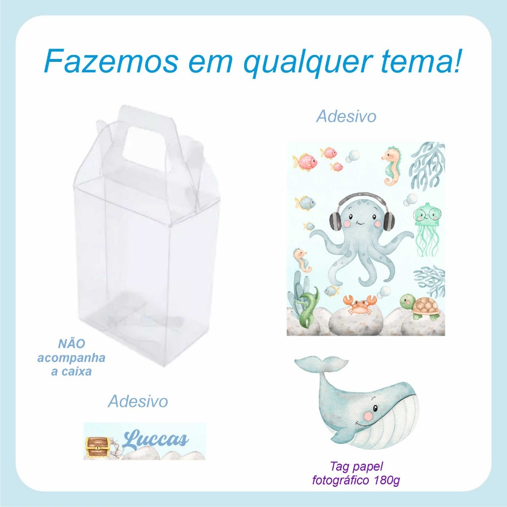 KIT DE ADESIVO E APLIQUE PARA CAIXA DE ACETATO - FAÇO QUALQUER TEMA em Oferta na Shopee