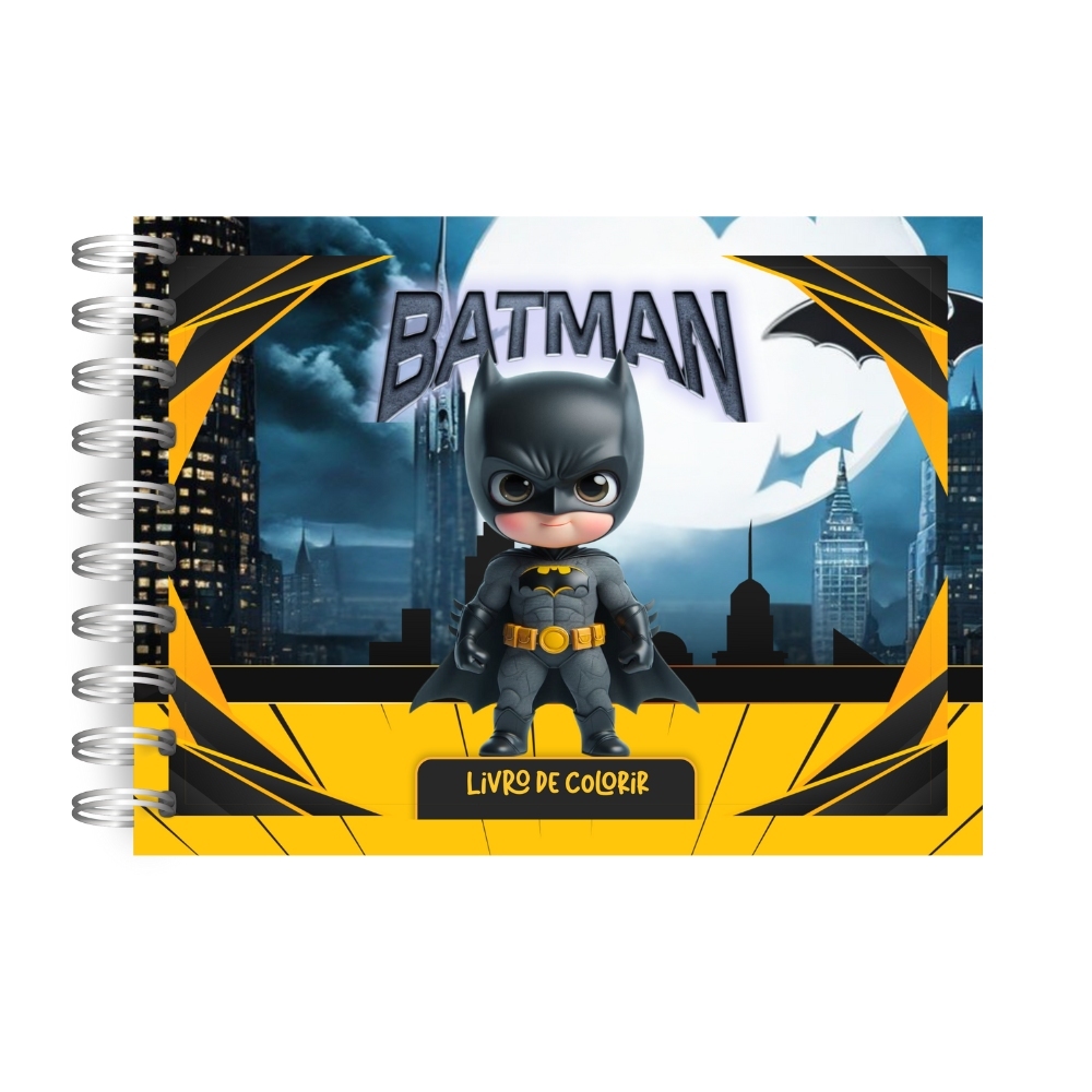 BATMAN LIVRO DE COLORIR MENINO 180G CAPA DURA A5 CADERNO