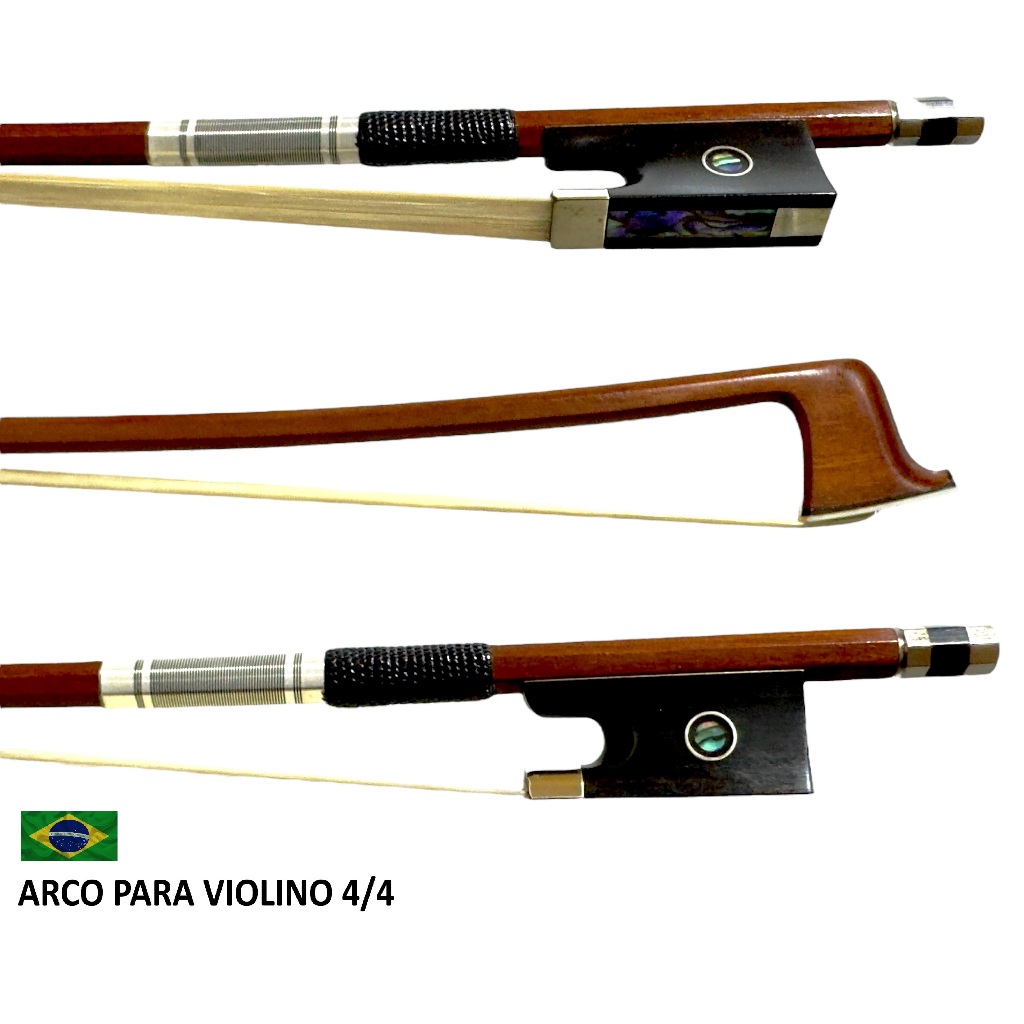 Arco Violino 4/4 Madeira Octogonal Crina Animal Mongólia Profissional Balanceado em Oferta na Shopee