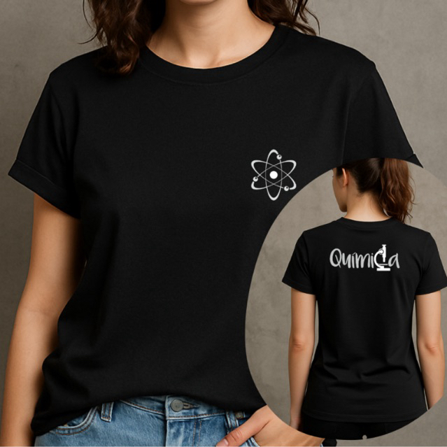 Camiseta Química Blusa feminina Estampada T Shirt Algodão