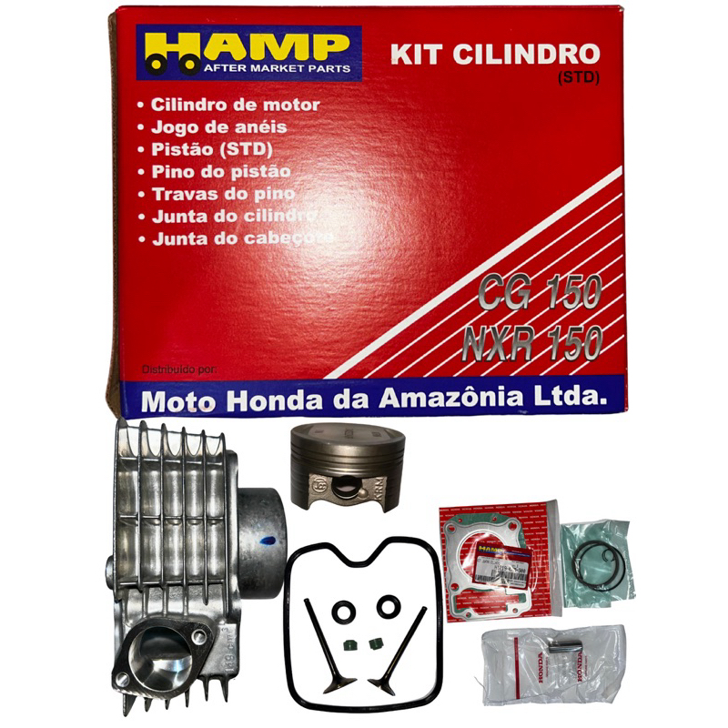 Kit Motor Titan150 Bros150 Fan150 Hamp Com Válvula E Retentor Com Brindes