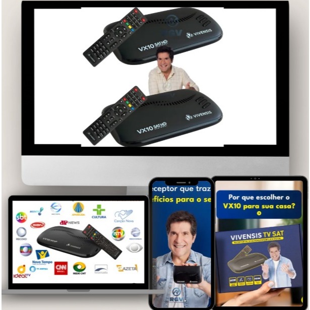 Kit Com 2 Receptor Regional Banda Ku Sat Hd Vivensis