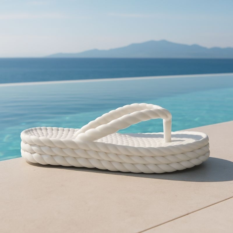 Sandália Tamanco Feminino Chinelo Praia Piscina Confortável Anabela Cordas