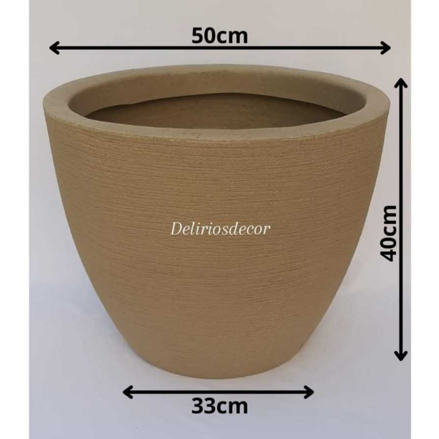 Vaso para  planta  e flores  porte media e grande ,Decorativo Reciclável em Polietileno, Redondo Texturado código 75