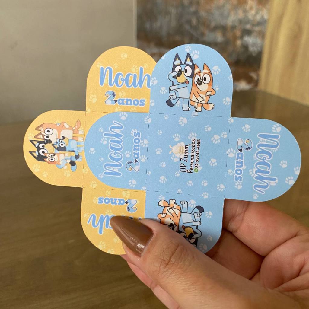 FORMINHA DE DOCE BLUEi PERSONALIZADA- FORMINHA CAIXETA PARA DOCINHO -FESTA INFANTIL-LEMBRANCINHA em Oferta na Shopee