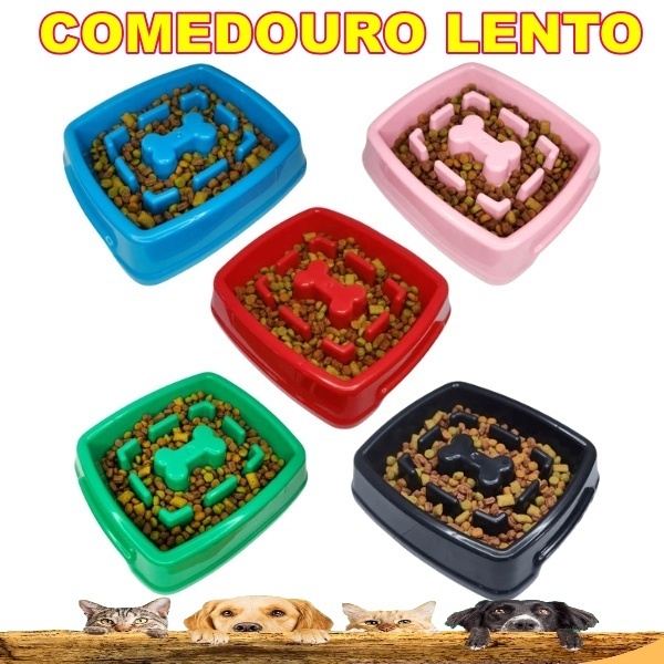 Comedouro Lento Educativo Interativo 650ml Pet em Oferta na Shopee