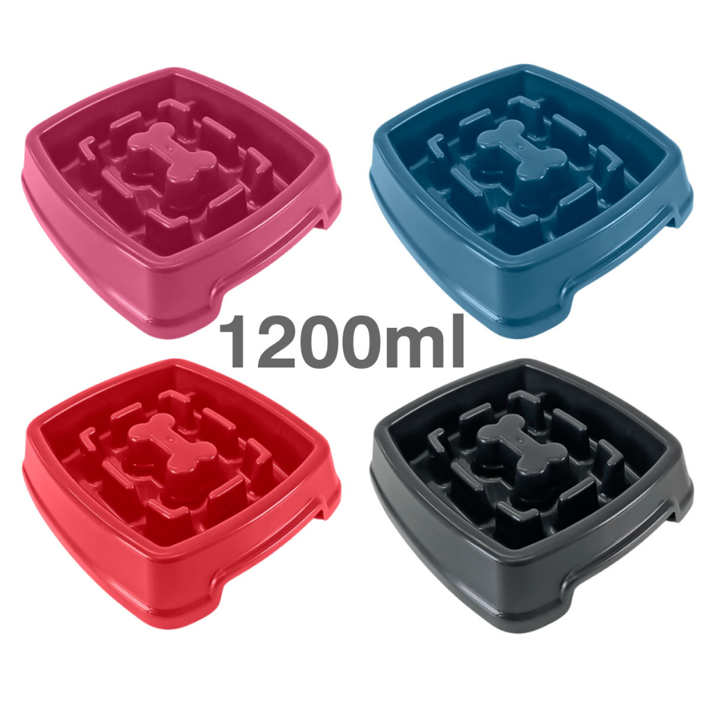 Comedouro Lento Cães Interativo Educador Pet Anti-Stress 1200Ml em Oferta na Shopee