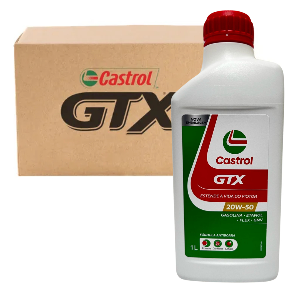 Caixa 24 Litros Óleo Motor Castrol Gtx 20w50 Mineral em Oferta na Shopee