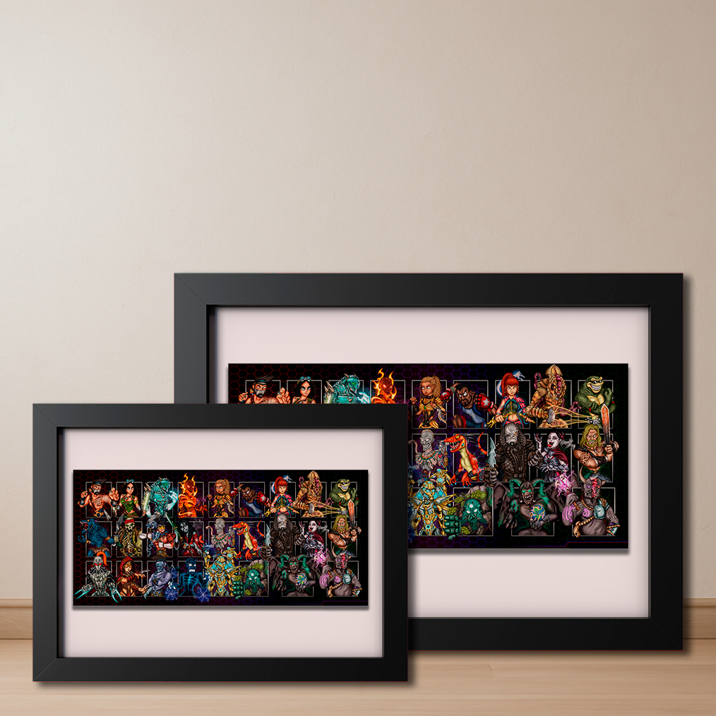 Quadro Decorativo com Moldura Killer Instinct (roster)– Tamanhos A4 e A3