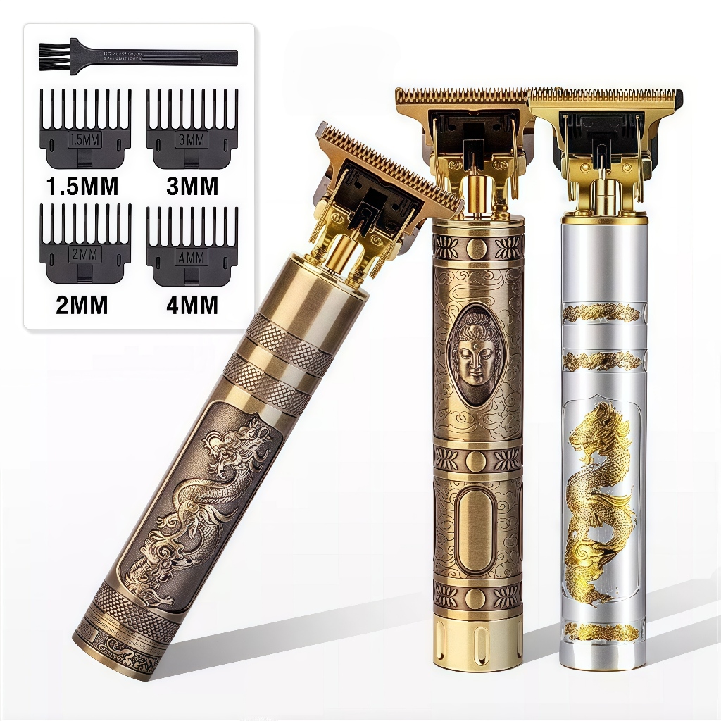 Máquina de cortar cabelo barbeiro dragão profissional Material Metálico elétrica bateria recarregável