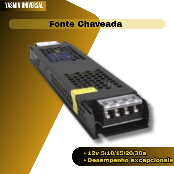 Fonte Chaveada 12v 5/10/15/20/30a P/ Cftv Fita Led pefil  Som Automotivo
