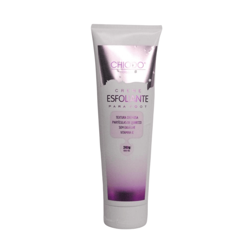 Creme Esfoliante Para os Pés Foot Chiodo 240g - Vitamina E, Quartzo, Sem Enxágue e Pele Aveludada