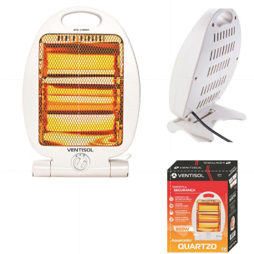 Aquecedor Elétrico Quartzo Portátil /Ventisol/ AQ-02 em 127V ou 220V