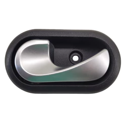 MACANETA INTERNA PORTA SANDERO LOGAN 2007 A 2014 PRATA LE