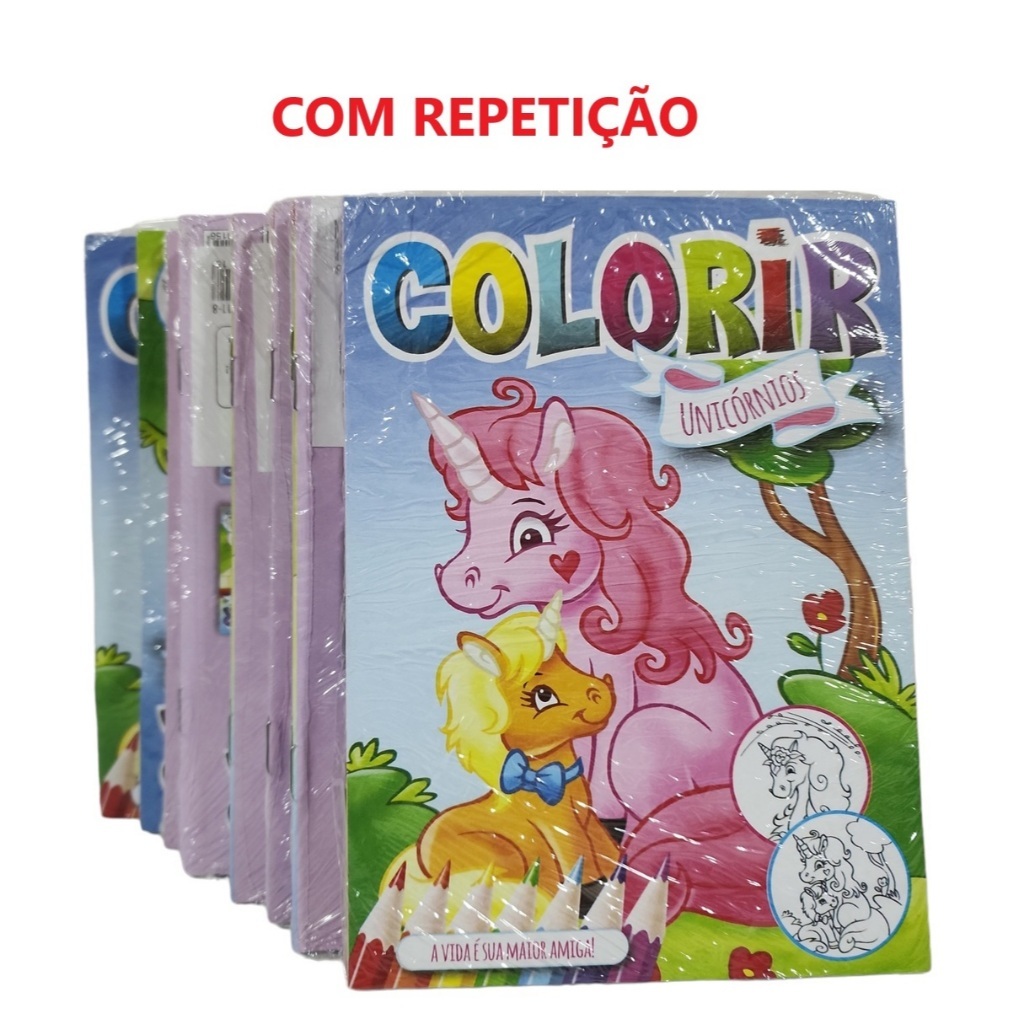 KIT C/ 16 LIVRINHOS INFANTIS UNICORNIOS - PARA COLORIR C/ REPETIÇÃO em Oferta na Shopee