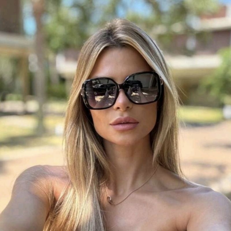 Óculos De Sol Feminino Quadrado uv 400 acetado