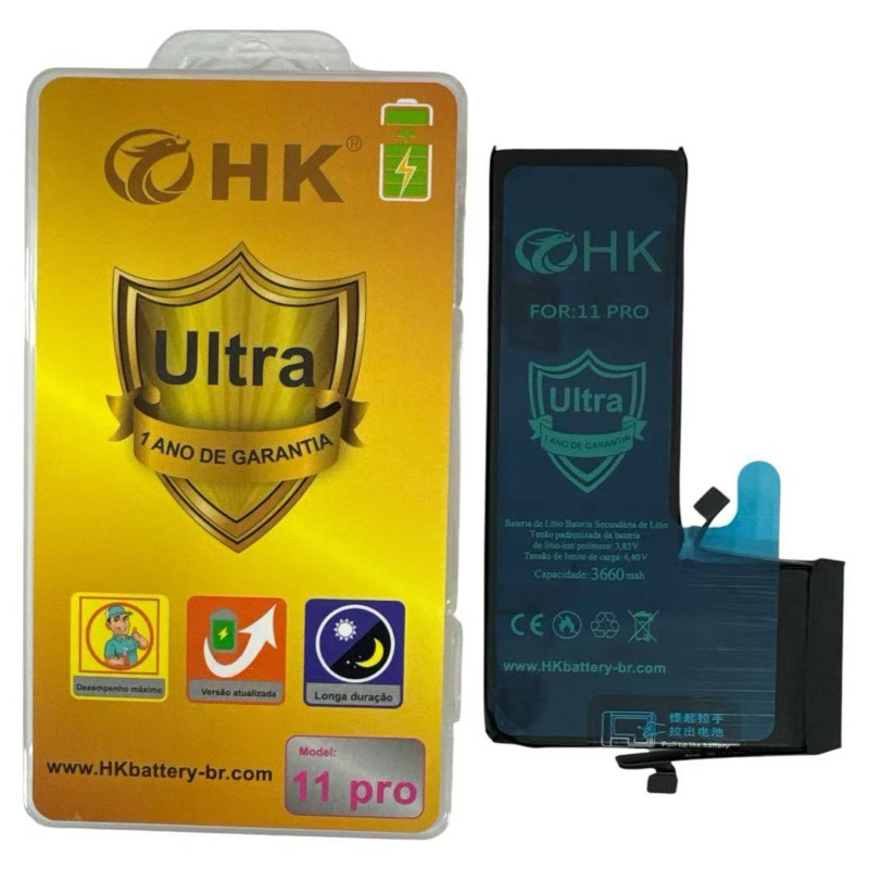 Bateria iP 11 pro Alta Capacidade + Maior Duração!