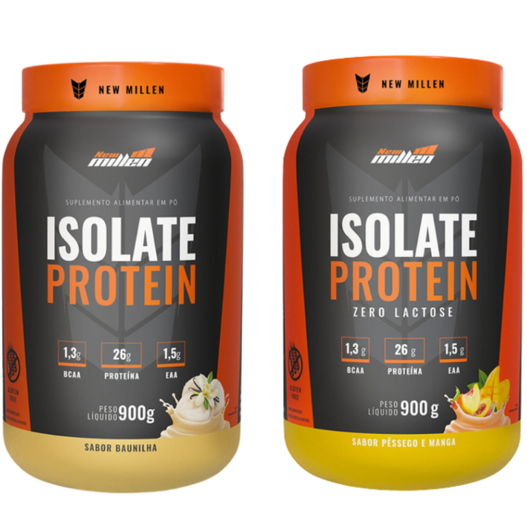 Kit 2x Isolate Beef Protein Pote 900g Proteina da Carne - New Millen