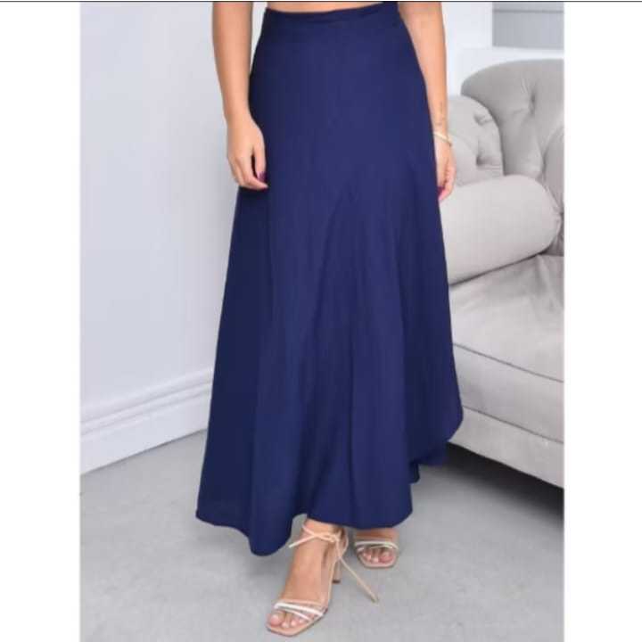 SAIA FEMININA ENVELOPE LONGA TRANSPASSADA ELEGANTE AZUL COM AMARRAÇÃO PLUS SIZE E SLIM em Oferta na Shopee