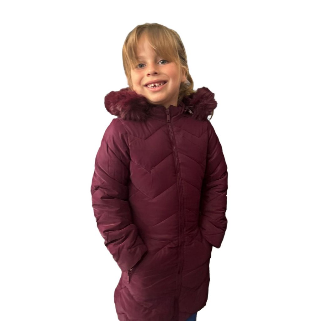 Jaqueta Casaco Parka com forrada pelucia casaco menina infantil juvenil grosso inverno blusa -  02 ao 16