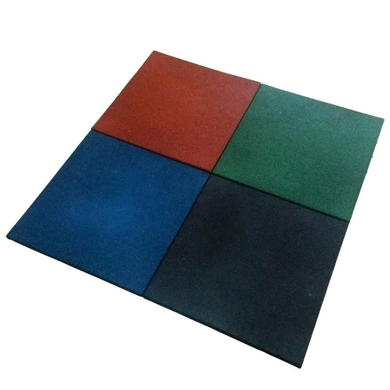 Piso De Borracha Emborrachado Tapete 15mm 50x50cm colorido Azul Cinza Verde Vermelho Preto